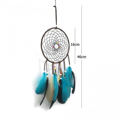 Feathers Beads Dream Catcher Net Handmade Dreamcatcher Home Decor (No LED)