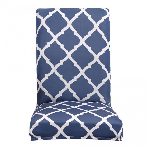 Printing Stretch Chair Cover Slipcover Hotel Home Decoration Lake Blue