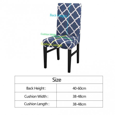 Printing Stretch Chair Cover Slipcover Hotel Home Decoration Lake Blue