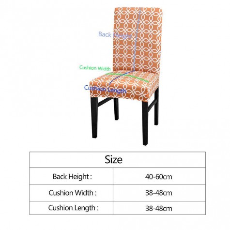 Thin Elastic Chair Cover Print Seat Case Slipcover Home Hotel Banquet Decor