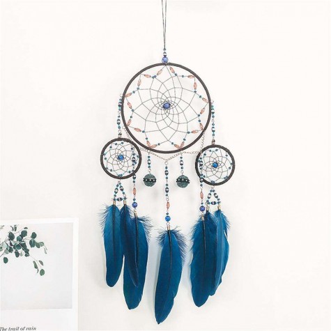 Wind Chimes Hanging Decorations Handmade Dreamcatcher Home Art Feather Gift