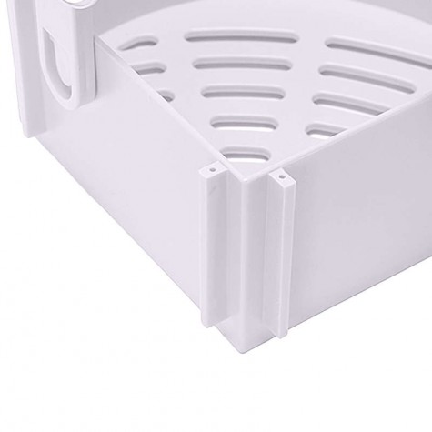 Sucker Corner Triangle Shelf Bathroom Kitchen Storage Rack White