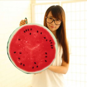 3D Print Fruit Office Chair Back Cushion Sofa Throw Pillow Watermelon 40cm