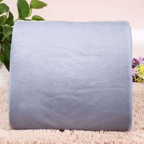 Memory Foam Lumbar Cushion Back Support Travel Pillow Car Seat Grey